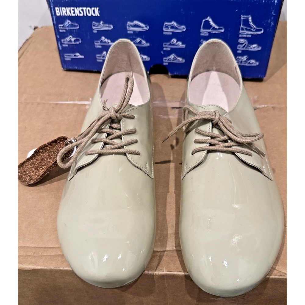 Birkenstock EU 42 M9;W11 Narrow Saunders Cloud Patent Leather Oxford Shoes Shiny